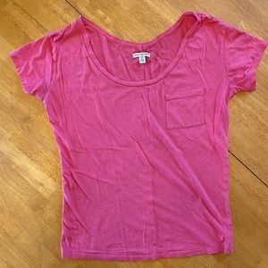 American Eagle Wide Neck Pocket T